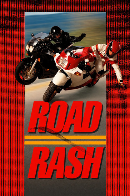 Road Rash Poster - Motorcycle Racing Retro Game Cover Art Wall Art Decor