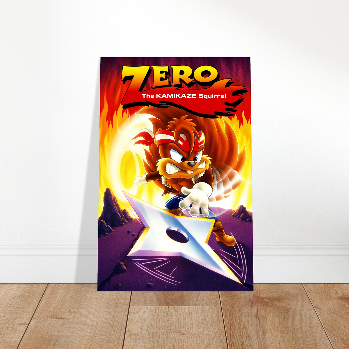Zero The Kamikaze Squirrel Poster – Retro Video Game Art Wall Art Decor 2