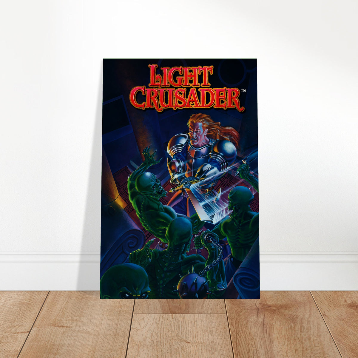 Light Crusader Poster – Armored Hero Battle Fantasy Art Wall Art Decor 2