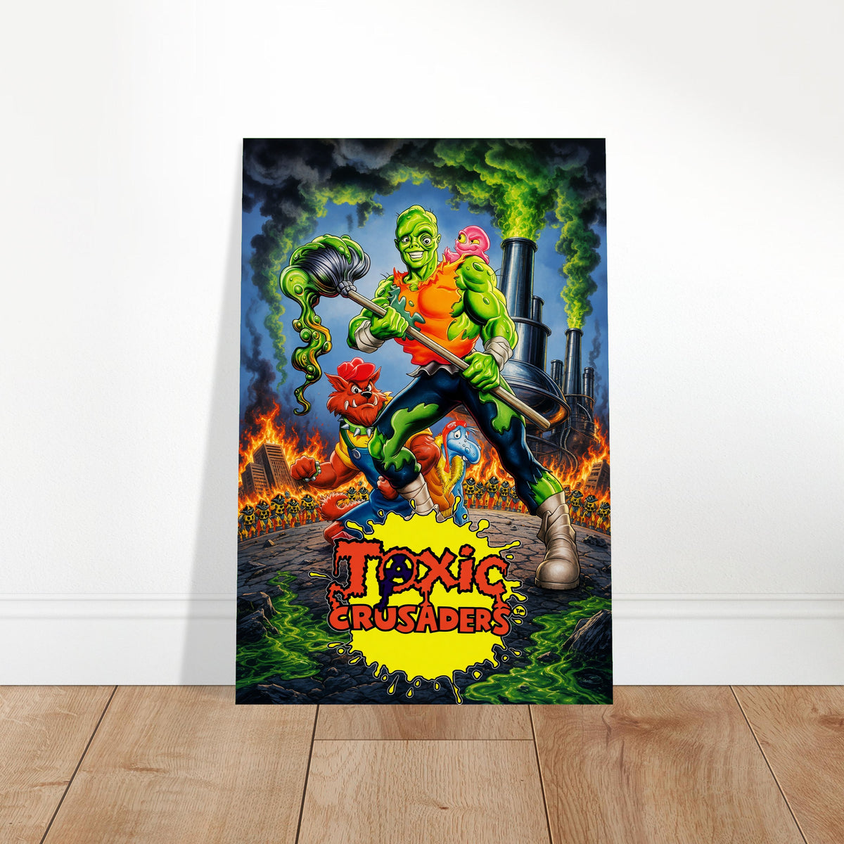 Toxic Crusaders Poster – Retro Action Hero Green Warrior Art Wall Art Decor 2