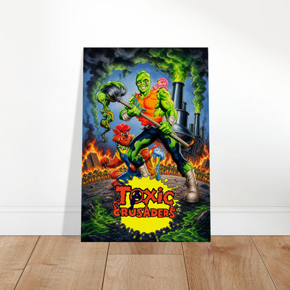 Toxic Crusaders Poster – Retro Action Hero Green Warrior Art Wall Art Decor 2