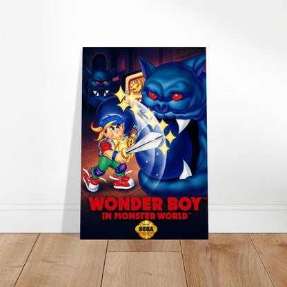 Wonder Boy In Monster World Poster – Retro Video Game Hero Adventure 2
