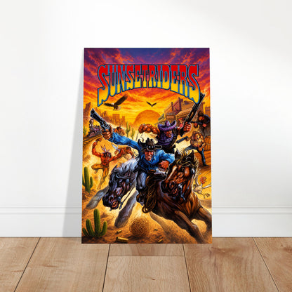 Sunset Riders Western Poster – Cowboy Gunfighters Action Art Wall Art Decor 2