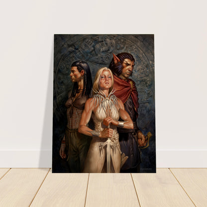 Fantasy Trio Poster – Between Dethoc and a Hard Case by Todd Lockwood 2012 2
