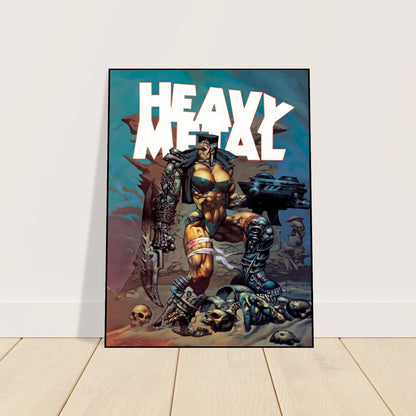 SIMON BISLEY HEAVY METAL POSTER V17#3 COVER WARLADY FUTURISTIC WARRIOR ART 2