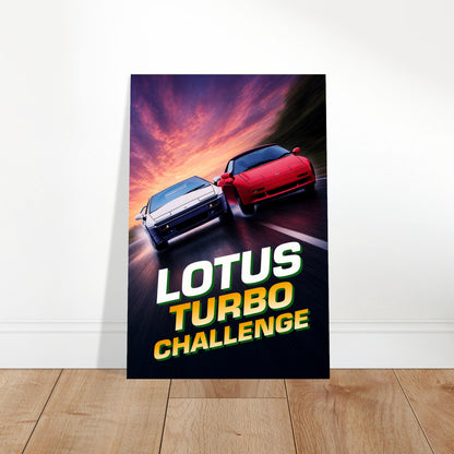 Lotus Turbo Challenge Poster – Racing Sports Cars Action Art Wall Art Decor 2