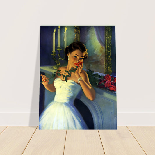 Pin-Up in Front of Fireplace by Art Frahm (1950) Poster Wall Art Decor 2
