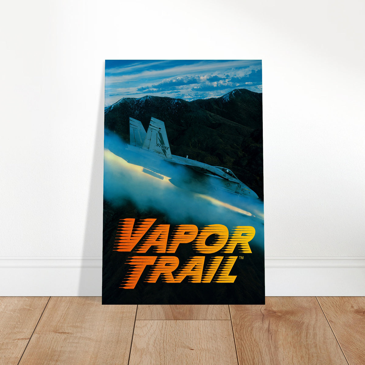 Vapor Trail Fighter Jet Poster – Retro Action Flight Game Art Wall Art Decor 2