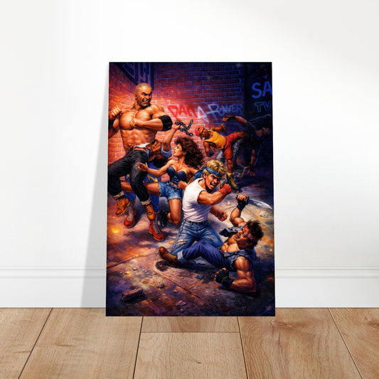 Streets of Rage 2 Video Game Poster – Classic Beat-Em-Up Action Art 2