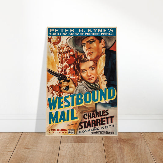 Westbound Mail 1937 Movie Poster – Vintage Western Film Art Wall Print 2