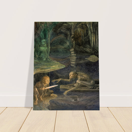 Riddles in The Dark by Alan Lee (1997) Fantasy Poster - Lord of The Rings Art 2