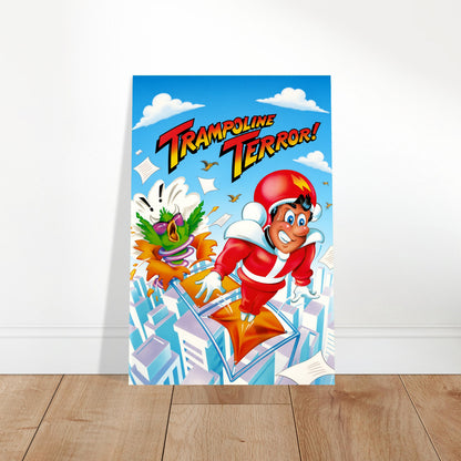 Trampoline Terror Poster – Santa Chaos Video Game Art Wall Art Decor 2