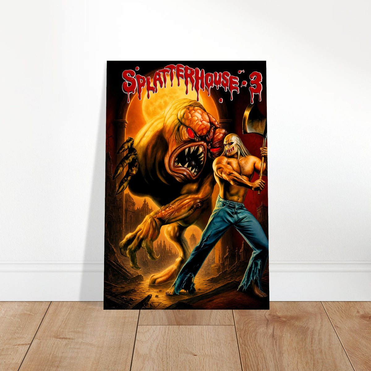 Splatterhouse 3 Poster – Demon Monster Warrior Battle Art Wall Art Decor 2