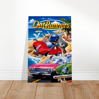 OutRunners Arcade Racing Poster – Retro Beach Cars Action Art Wall Art Decor 2