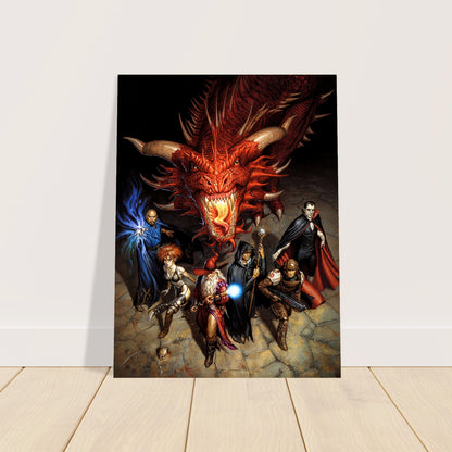 Red Dragon and Adventurers Poster – Todd Lockwood D&D Fantasy Art Print 1999 2