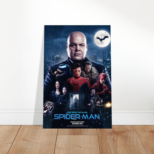 THE SPECTACULAR SPIDER-MAN 2025 MARVEL SUPERHERO ENSEMBLE FAN ART POSTER 2