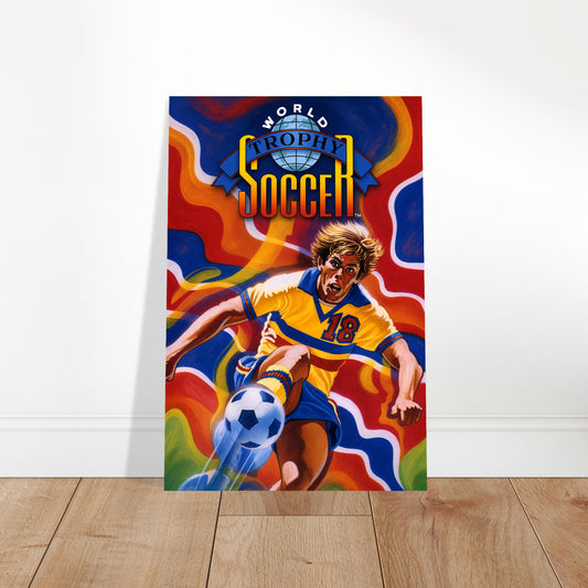 World Trophy Soccer Poster – Athletic Player #18 Vintage Game Art Wall Art Decor 2