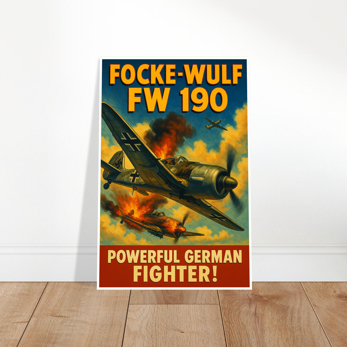 FOCKE-WULF FW 190 POSTER - WWII GERMAN FIGHTER AIRCRAFT MILITARY HISTORY ART 2