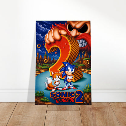 Sonic the Hedgehog 2 Poster – Video Game Classic 1992 Wall Art Decor 2