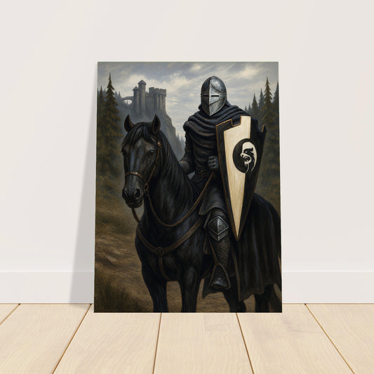 BLACK KNIGHT MAGIC THE GATHERING INSPIRED MEDIEVAL WARRIOR FANTASY POSTER 2