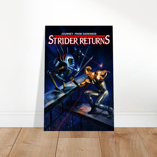 Strider Returns Poster – Cyborg Warrior Battle 1989 Wall Art Decor 2