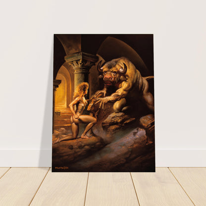 Boris Vallejo Minotaur 1991 Poster – Fantasy Mythological Art Wall Art Decor 2