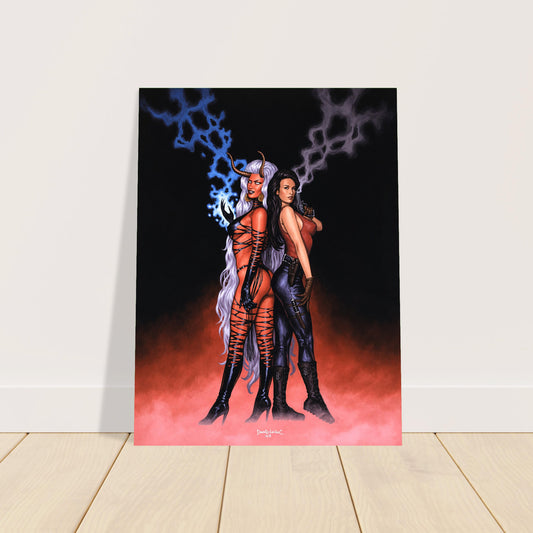 Angel and Demon by Dorian Cleavenger Poster – 1999 Wall Art Decor 2