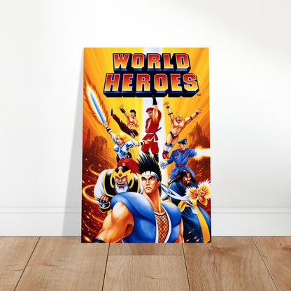 World Heroes Arcade Game Poster – Retro Fighting Game Art Wall Art Decor 2