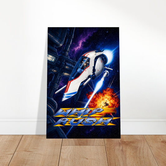 Whip Rush Poster - Sci-Fi Spaceship Shooter Retro Game Art Wall Art 2