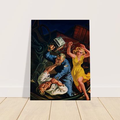 Norman Saunders Dime Detective Magazine September 1950 Poster Wall Art Decor 2