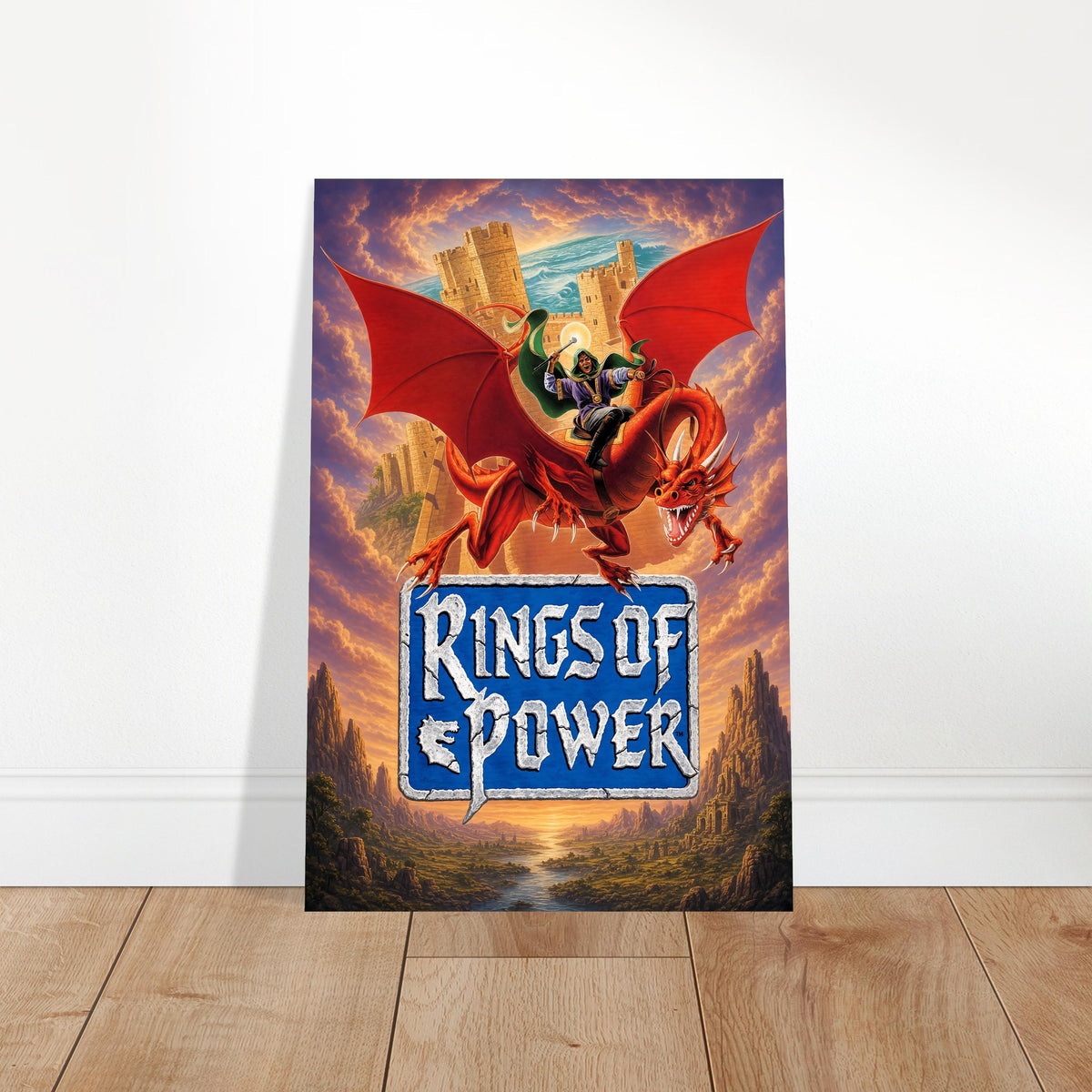 Rings of Power Poster - Dragon Rider Epic Fantasy RPG Art Wall Art Decor 2