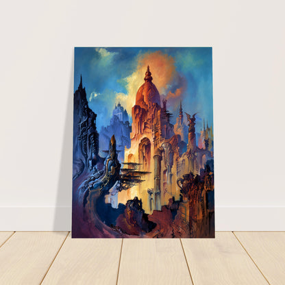 Bruce Pennington Forest Temple 1985 Poster – Fantasy Architecture Wall Art Decor 2