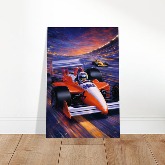 Virtua Racing Poster - 1992 Cover Art - Formula 1 Arcade Print 2
