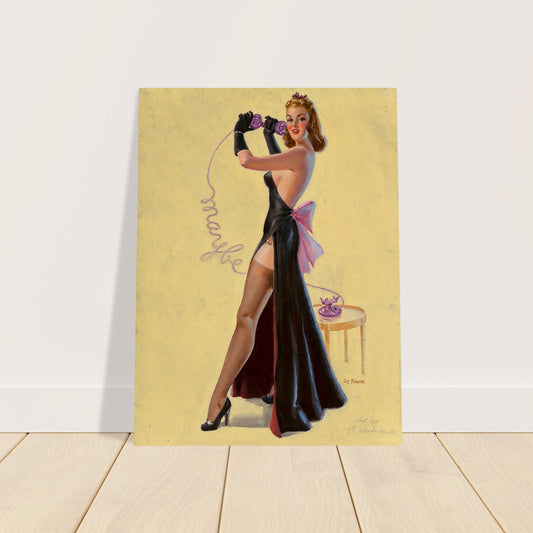 Art Frahm The Maybe Girl 1939 Poster – Vintage Pin-Up Woman Wall Art Decor 2