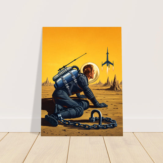 The Chained Man by Edward Valigursky 1955 Sci-Fi Poster Wall Art Decor 2