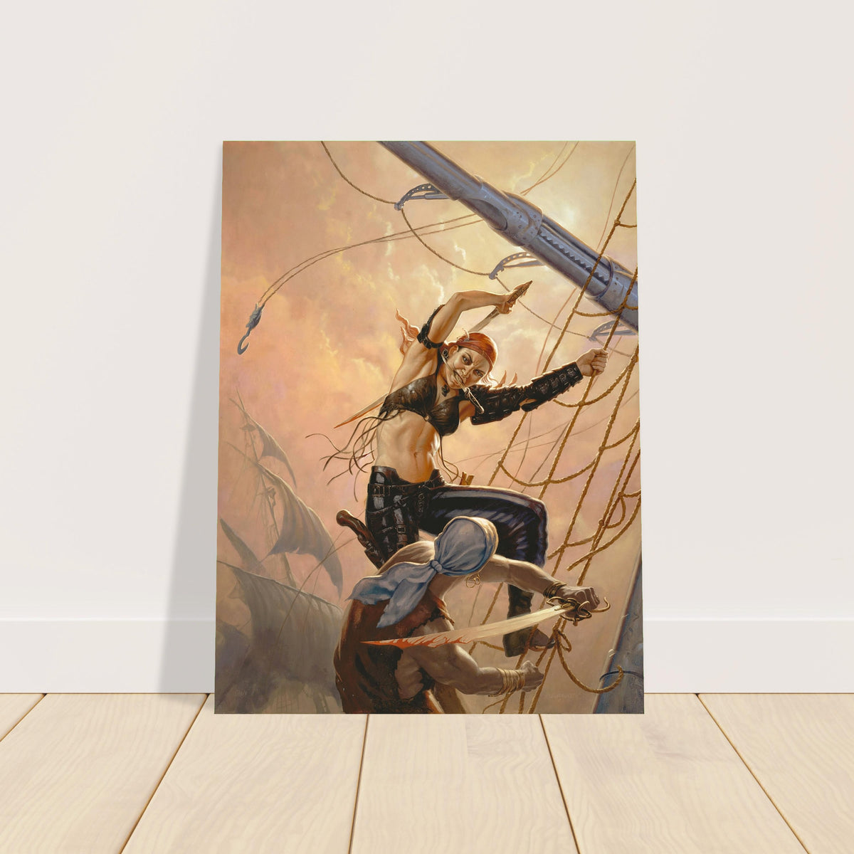 The Pirate King Poster – Todd Lockwood Fantasy Pirate Woman Art Print 2008 2