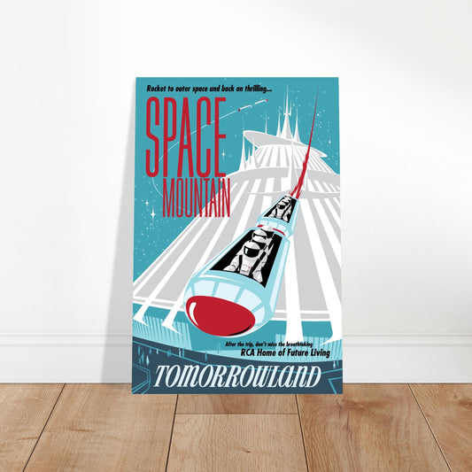 SPACE MOUNTAIN - TOMORROWLAND ATTRACTION POSTER - ROCKET ADVENTURE 2