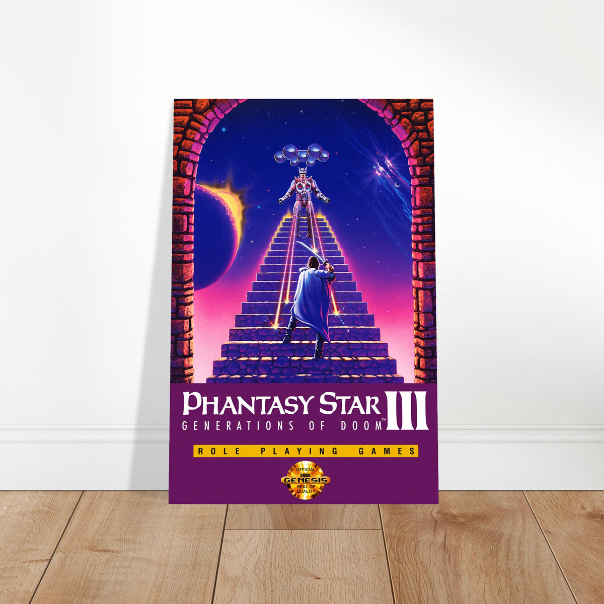 Phantasy Star III Generations of Doom Poster – Sci-Fi RPG Warrior Wall Art Decor 2