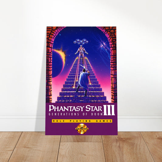 Phantasy Star III Generations of Doom Poster – Sci-Fi RPG Warrior Wall Art Decor 2