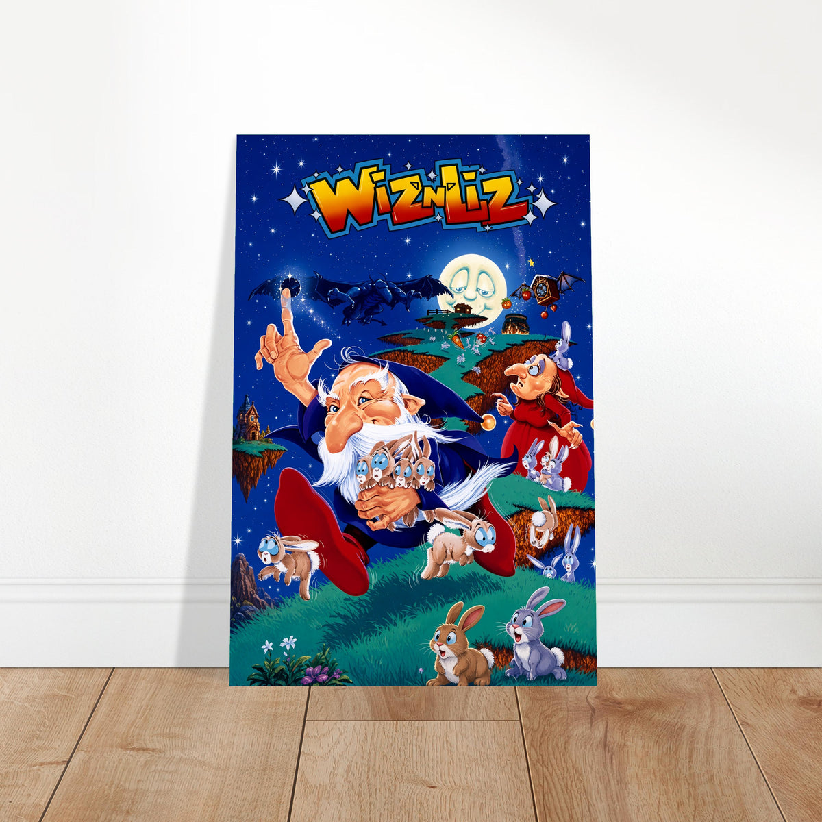 Wiz 'n' Liz Poster - Magical Wizard Rabbits Retro Game Art Wall Art Decor 2