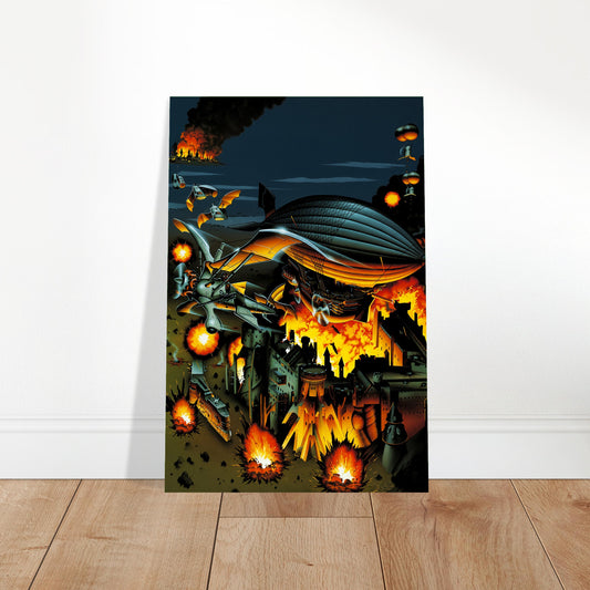 Steel Empire Poster - Steampunk Airship Battle Game Art Wall Art Decor 2