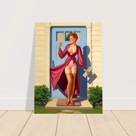 Art Frahm Caught in the Door 1943 Poster – Vintage Pin-Up Wall Art Decor 2