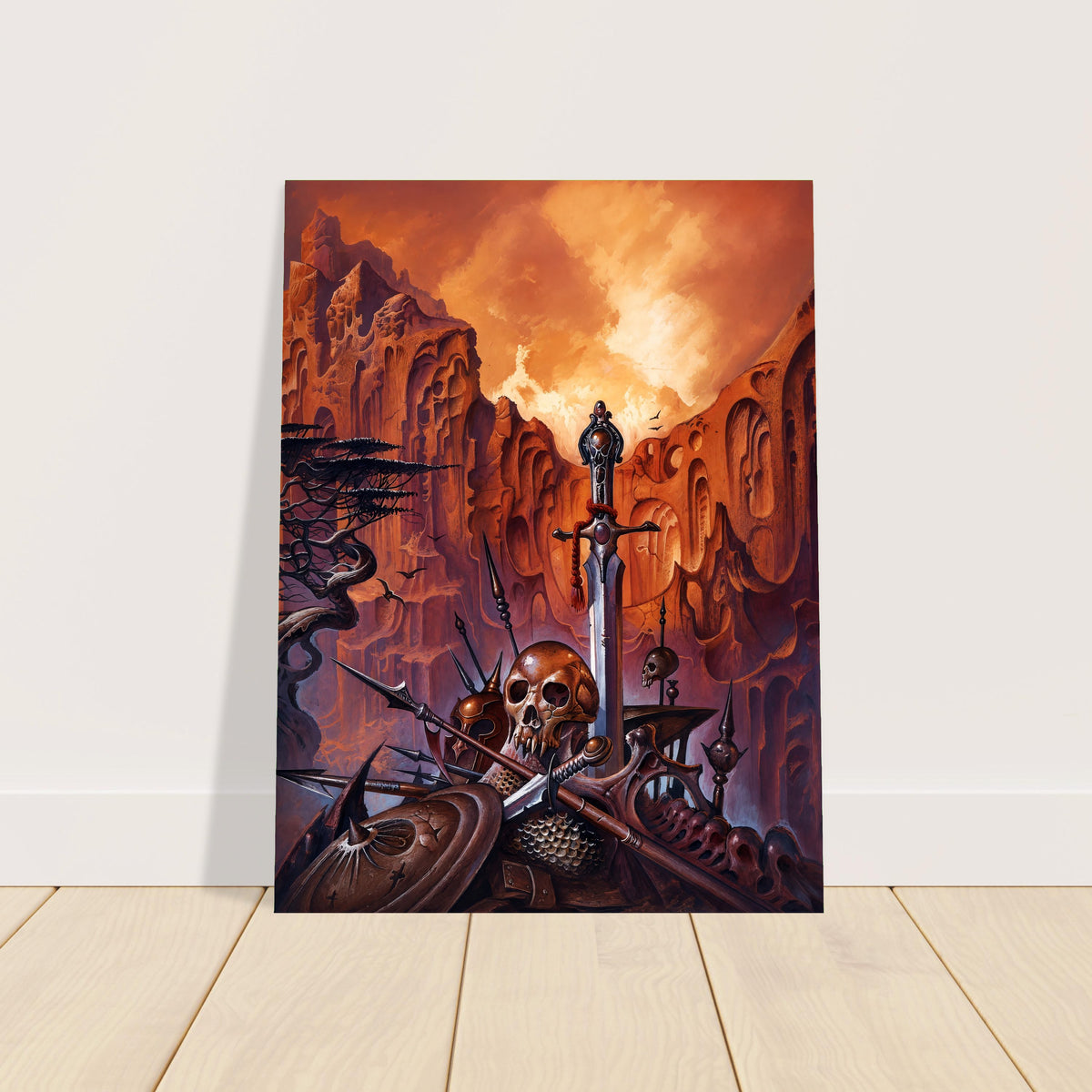 Skull and Sword by Bruce Pennington (1975) Dark Fantasy Poster Wall Art Decor 2