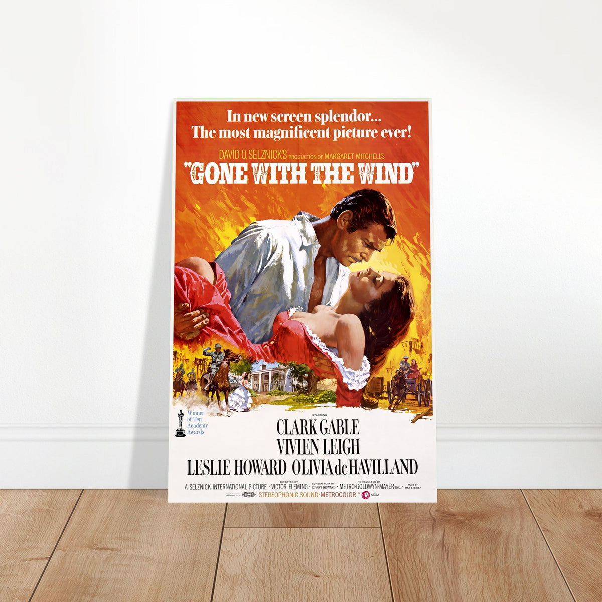 Gone with the Wind 1967 Movie Poster – Clark Gable Vivien Leigh Wall Art Decor 2