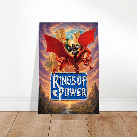 Rings of Power Poster - Dragon Rider Epic Fantasy RPG Art Wall Art Decor 2