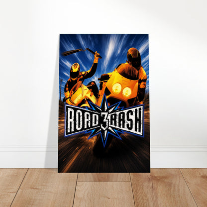 Road Crash Motorcycle Poster – Action Bike Racing 80s Art Wall Art Decor 2