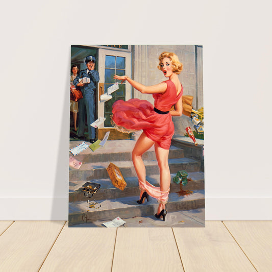 Mail Call by Art Frahm 1958 Poster – Vintage Pin-Up Woman Wall Art Decor 2