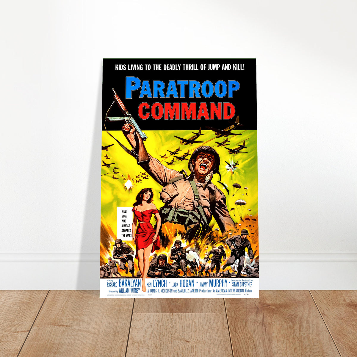 Paratroop Command 1959 Movie Poster – War Action Film Classic Wall Art Decor 2