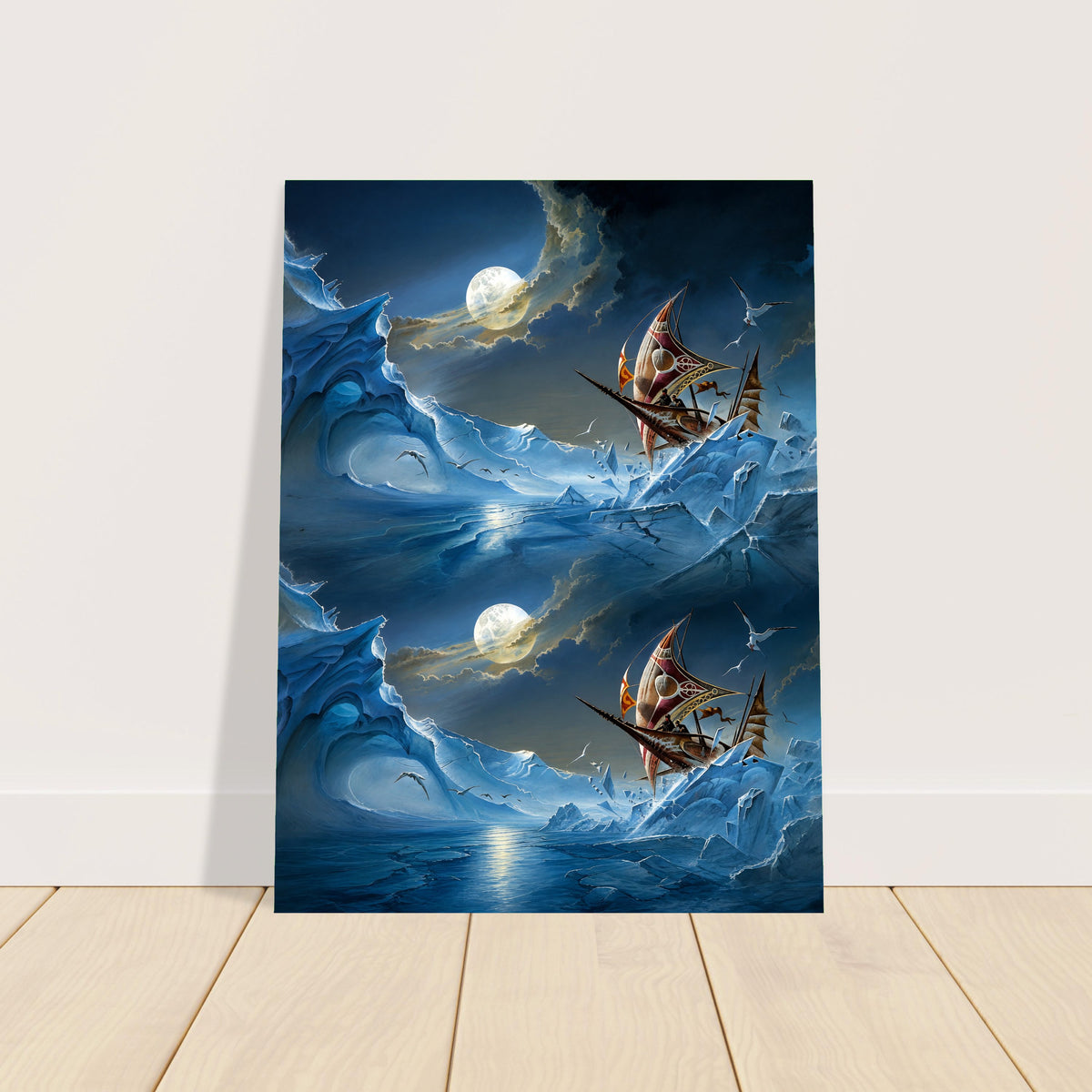Bruce Pennington Icebound Voyager Poster – Fantasy Ship Ice World Wall Art Decor 2