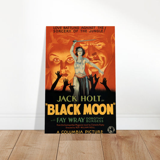 Black Moon 1934 Movie Poster – Jack Holt Jungle Sorcery Adventure Wall Art Decor 2